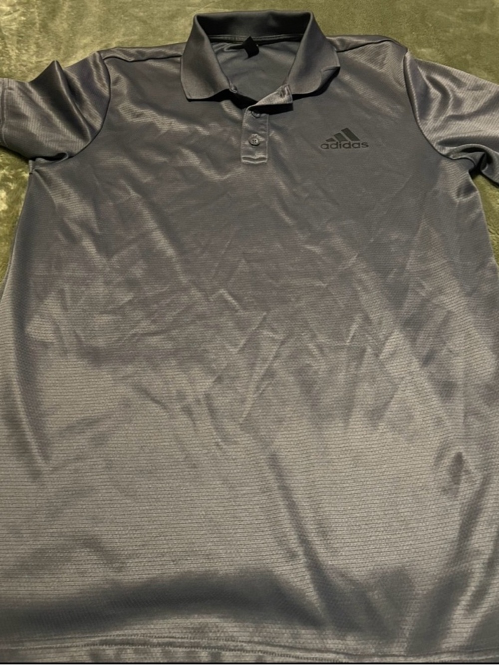Adidas Men's Polo Shirt - Size Small  Silver